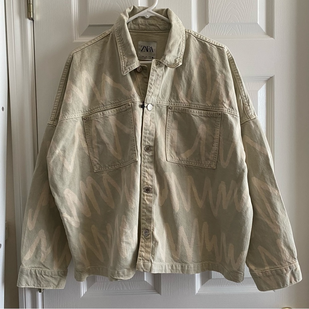 NWT ZARA DENIM OVERSHIRT SIZE L